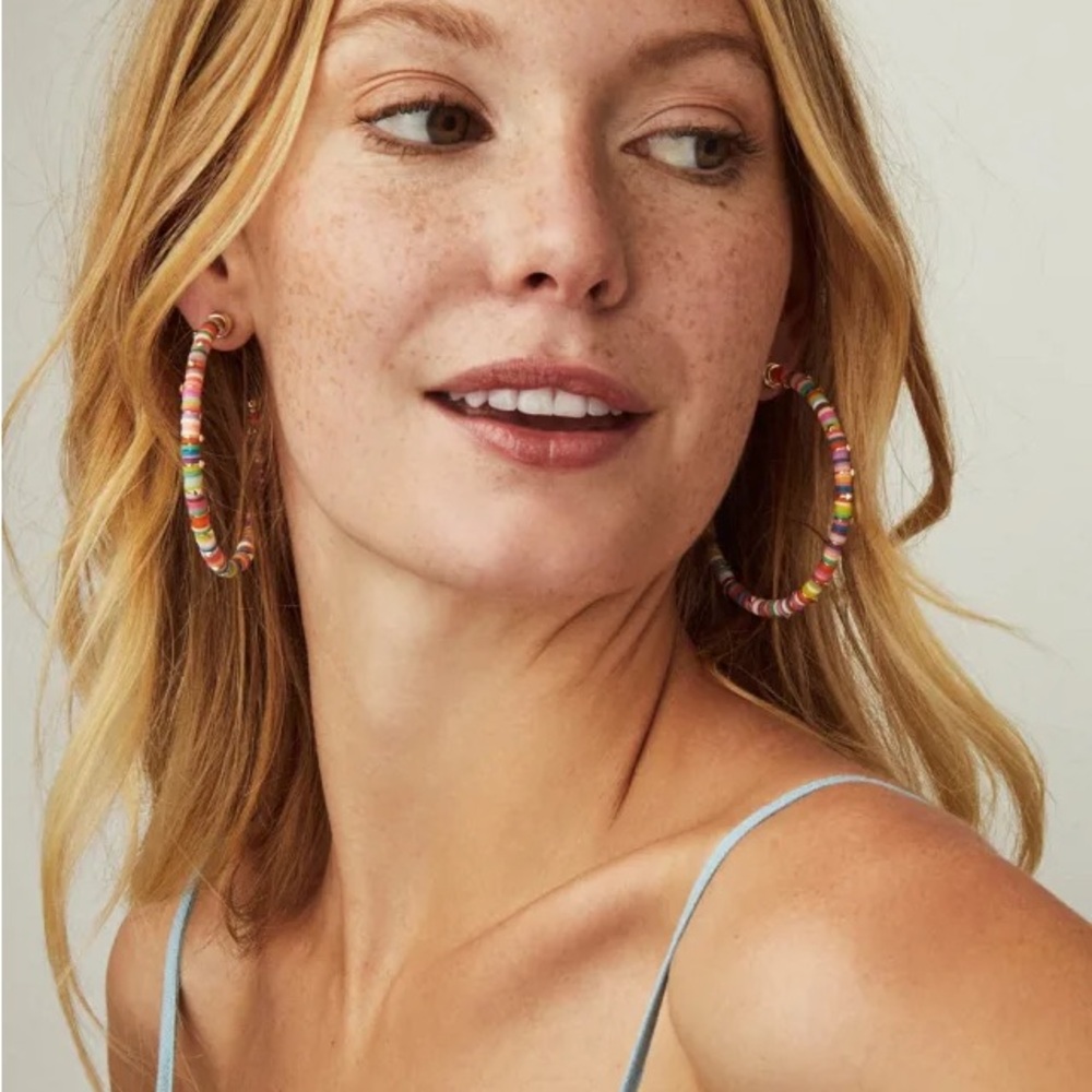 Kendra Scott Reece Hoop Earrings in bright mix